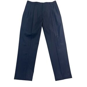Jos A Bank 36x32 Charcoal Dress Suit Pants Trousers Wool Pleated Cuffed Traveler